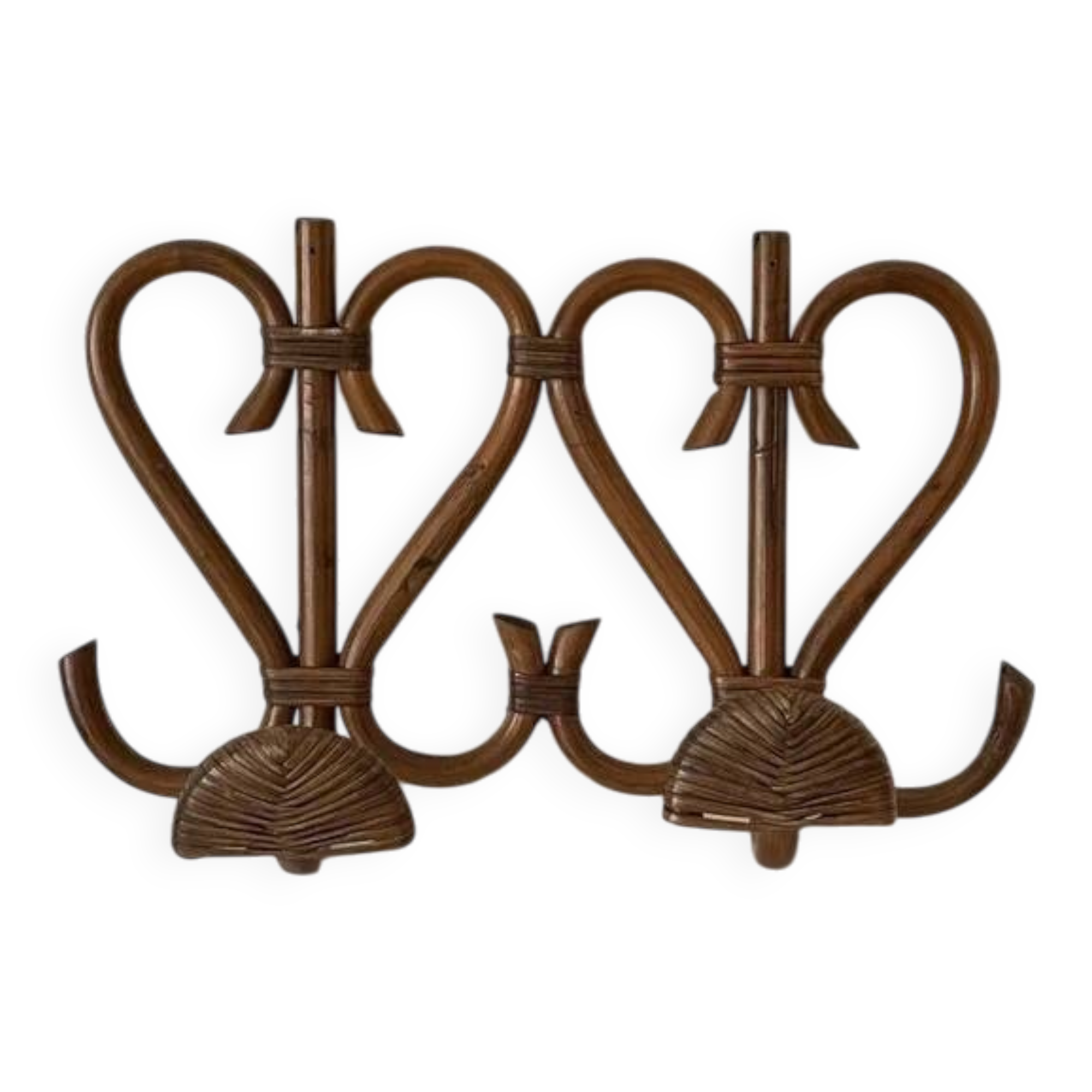 Porte manteaux patère en rotin