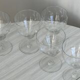 6 verres en cristal ciselé
