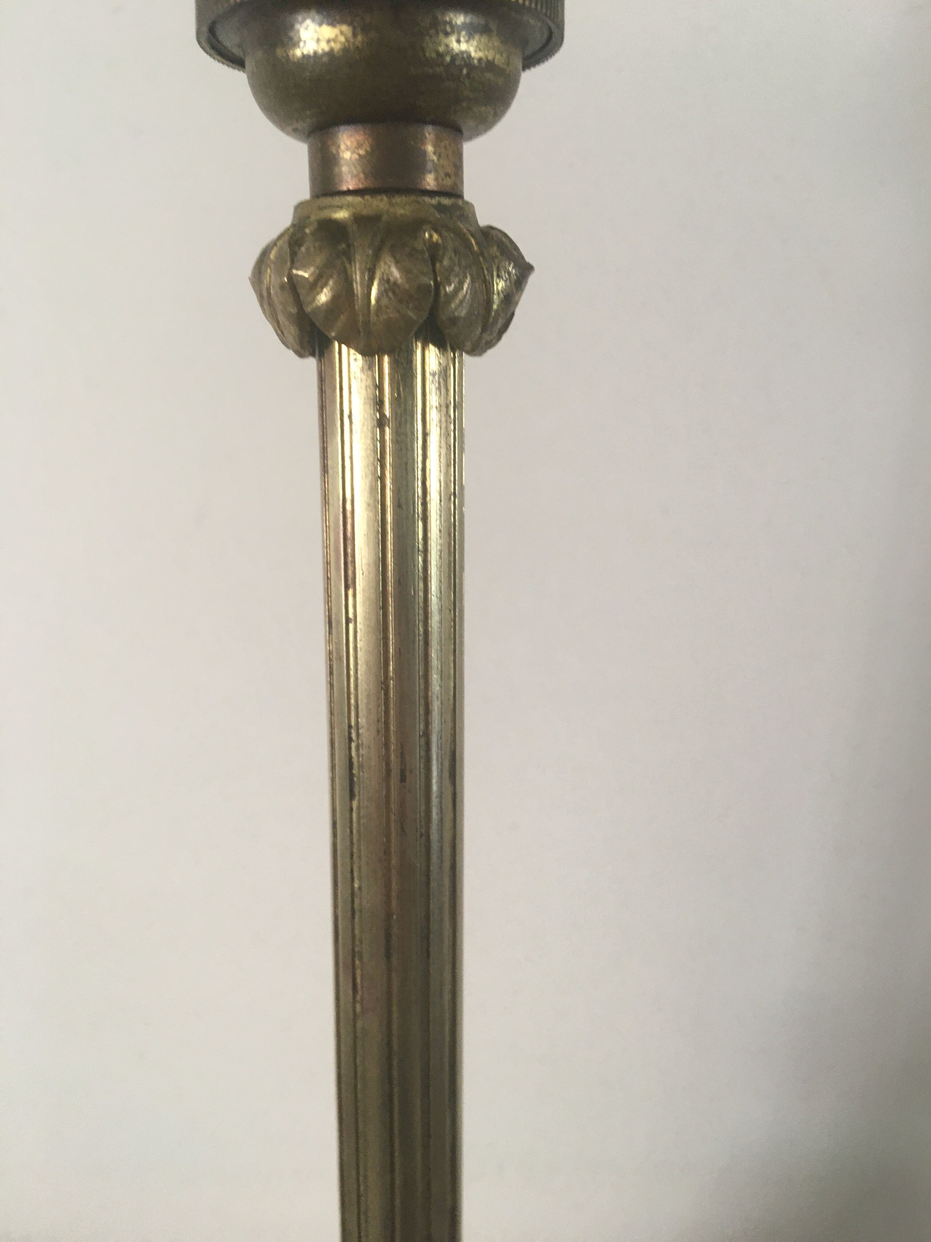 Bronze and brass lamp foot