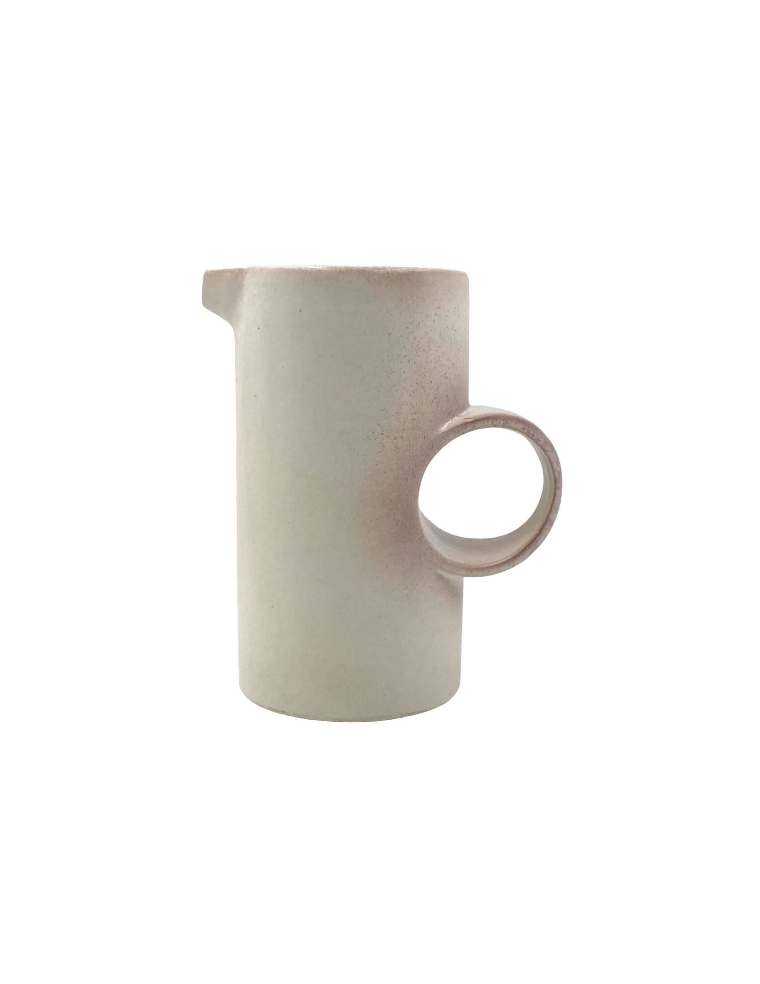 Organic modern white ceramic vase / jug, La Sfera Italy 1980s