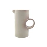 Organic modern white ceramic vase / jug, La Sfera Italy 1980s