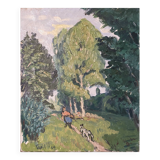 Tableau HST "La Ballade" par Marcel GAULT (1899-1989) peintre Franc-Comtois