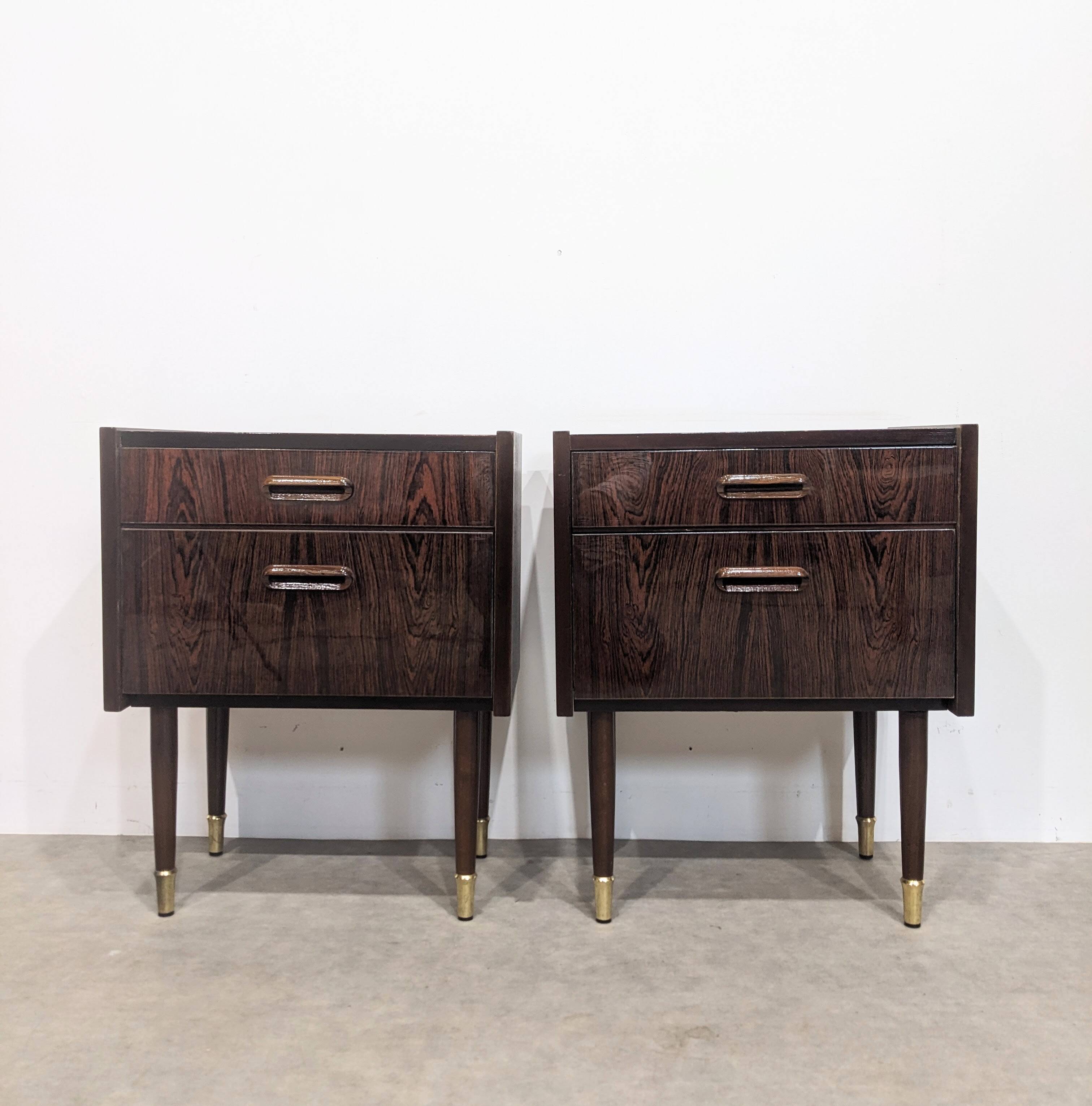 Table de nuit vintage Palissandre