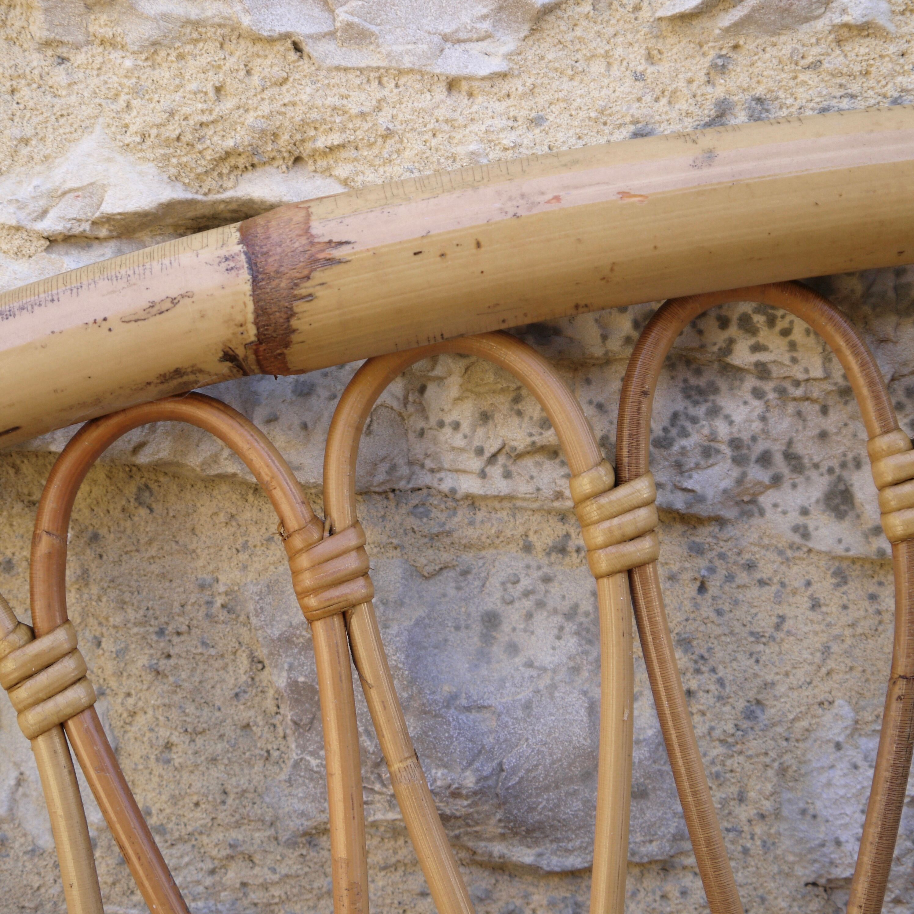 Headboard rattan and caning 2 people