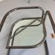 Vintage tubular coffee table with glass top, Italian design Morex, 70s