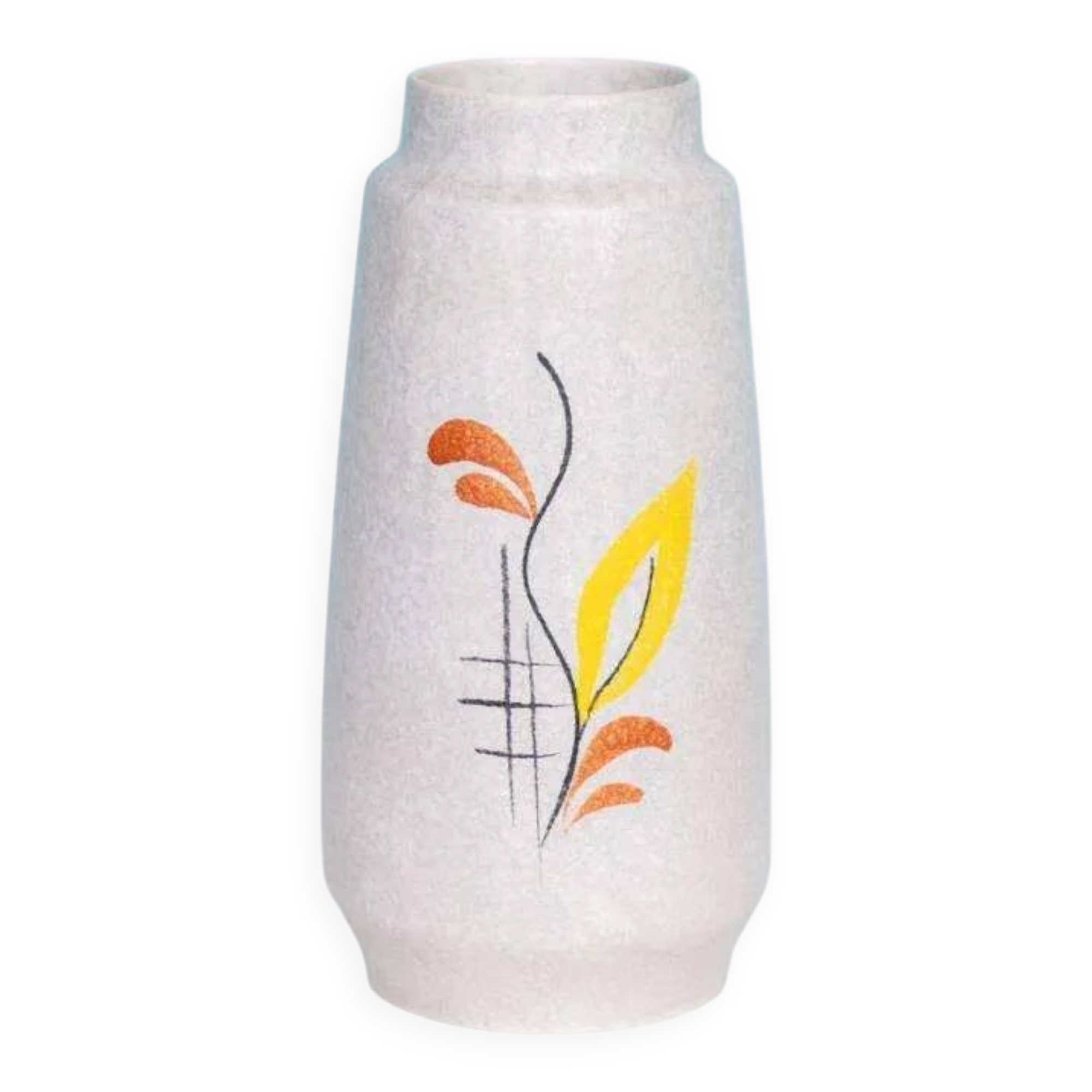 Vintage W-Germany floor vase Bay, minimalist ceramic vase.