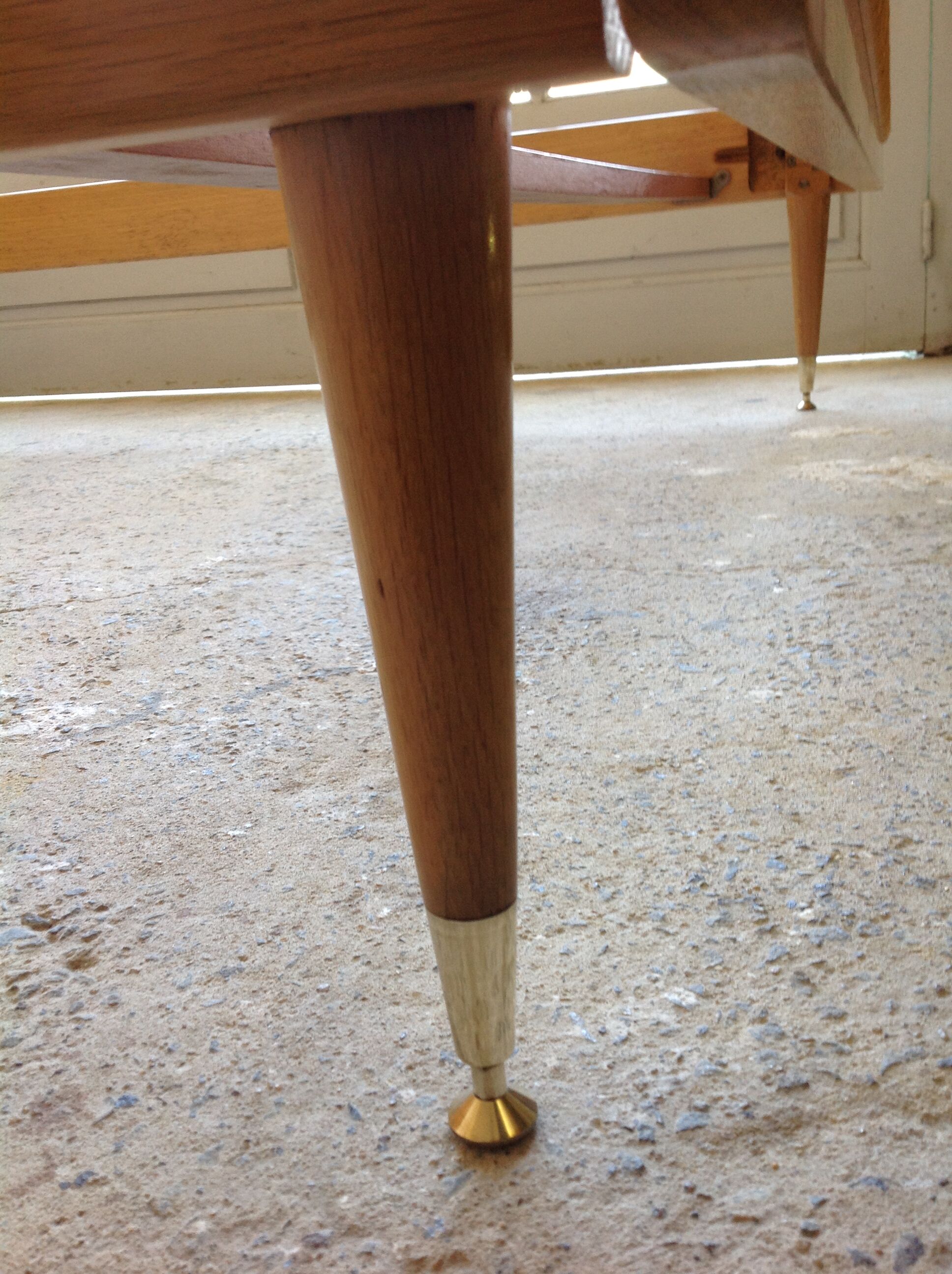 Vintage rattan wood bed