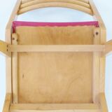 Set of 4 chairs Bistro zazu red vintage oak French mid-century modern chairs