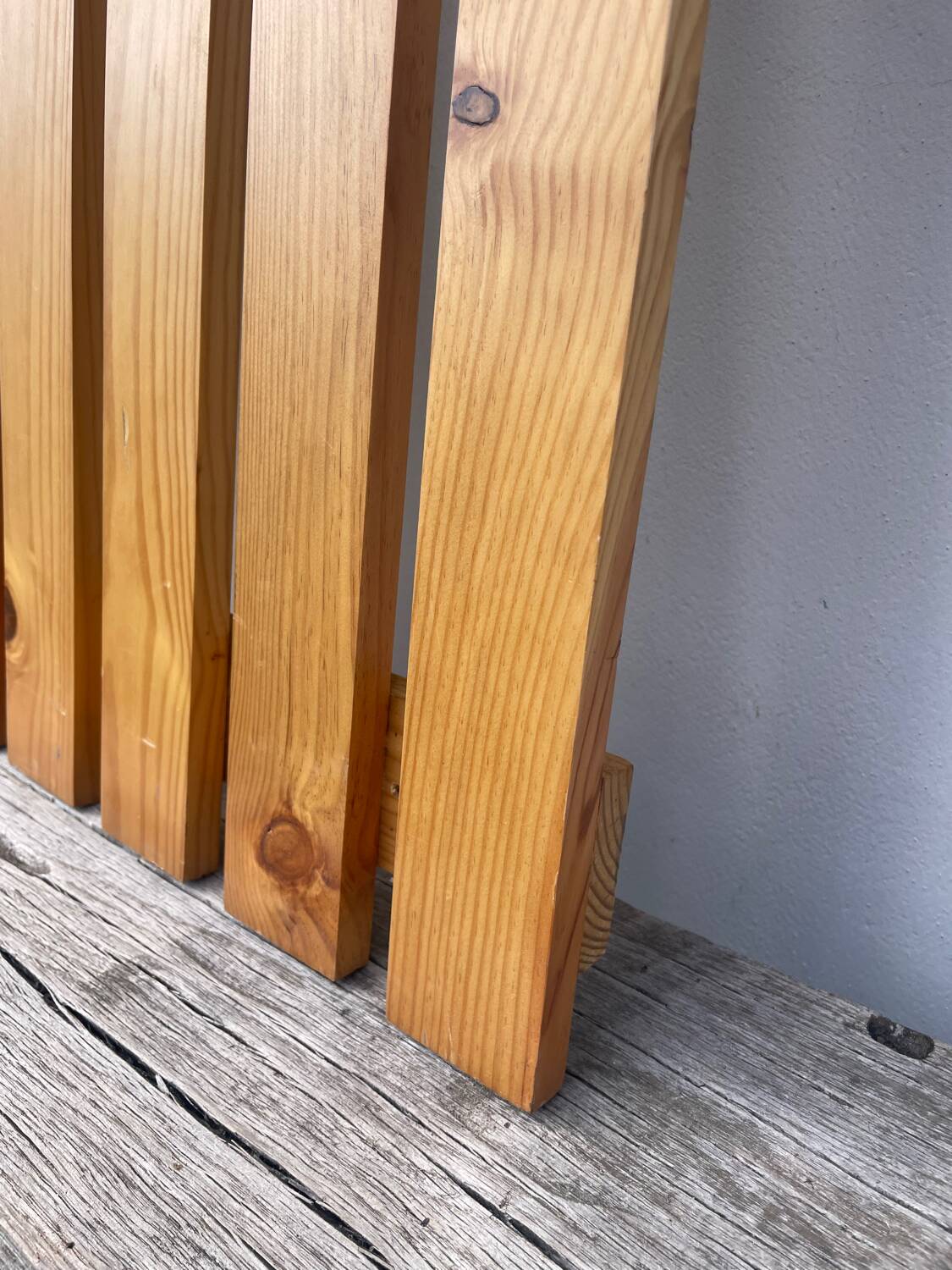 Pine mirror coat rack 1980