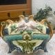 Large Onnaing Barbotine Planter / Planter circa 1900 Ar Style