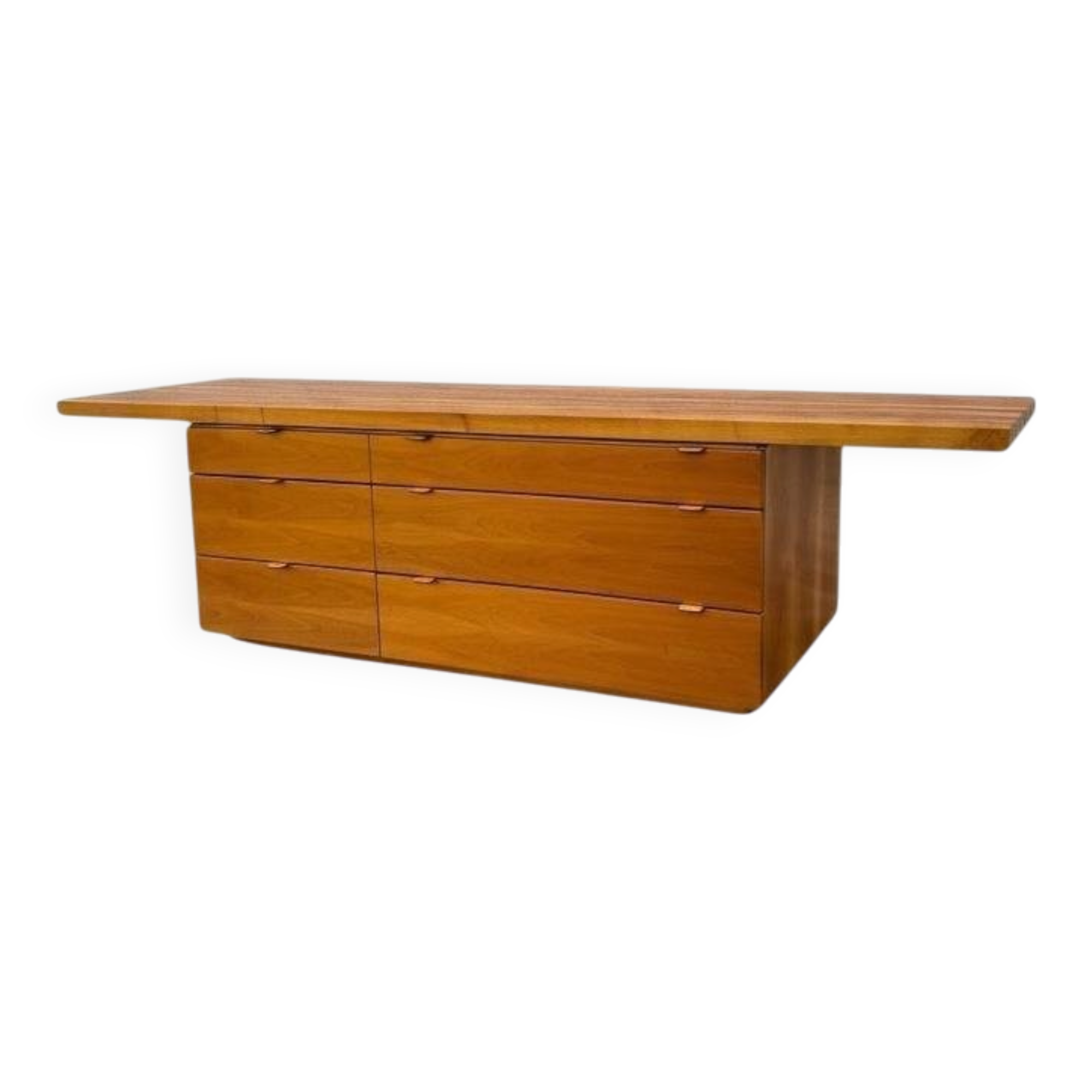 Large Italian Wooden Sideboard, 1970s
