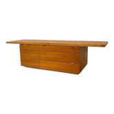 Large Italian Wooden Sideboard, 1970s