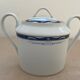 Vintage sugar bowl in cobalt blue and gold Limoges porcelain.