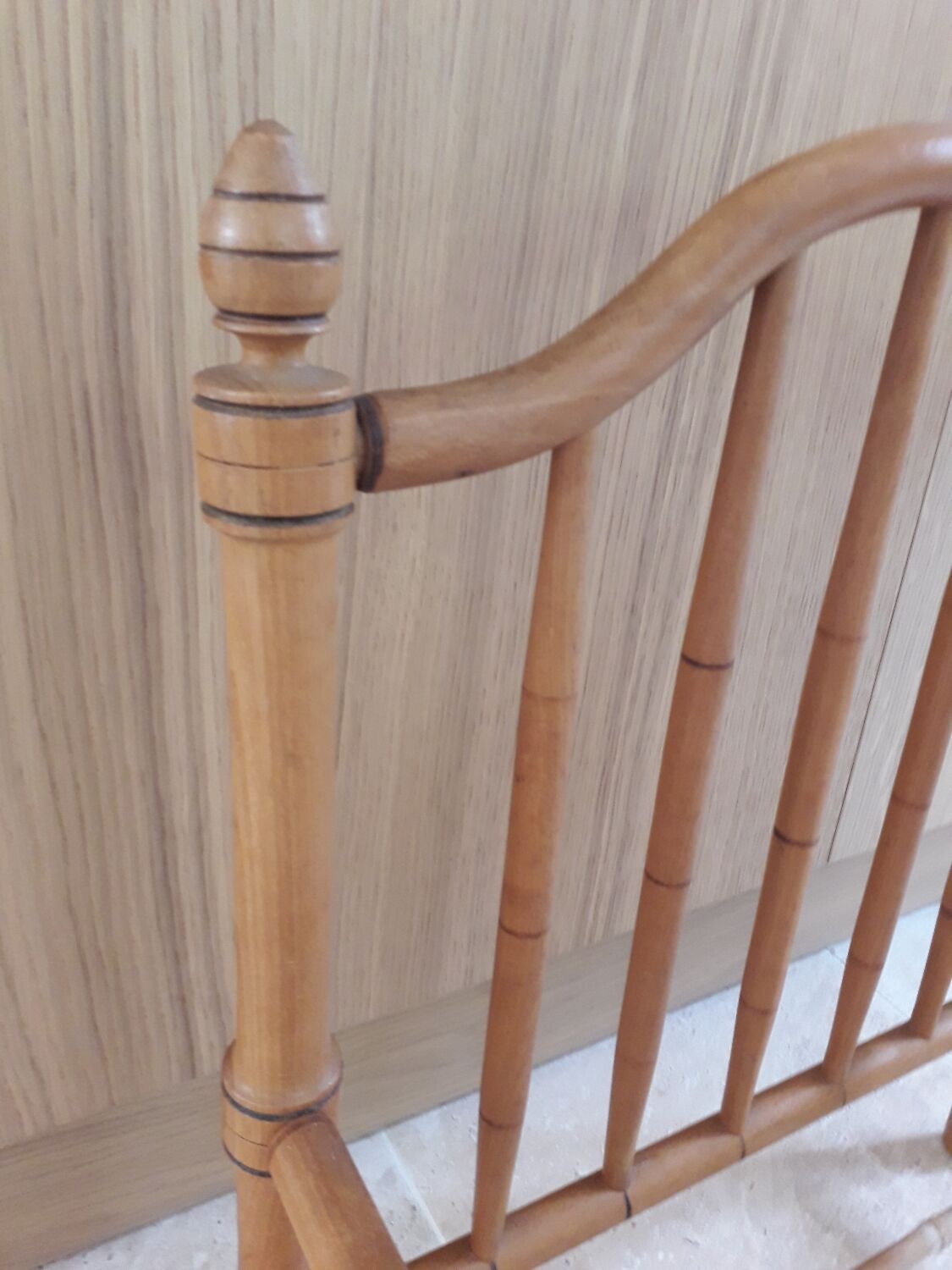 Old wooden doll's bed