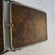 Miroir vintage 1900 triptyque barbier Art Nouveau - 19 x 78  cm