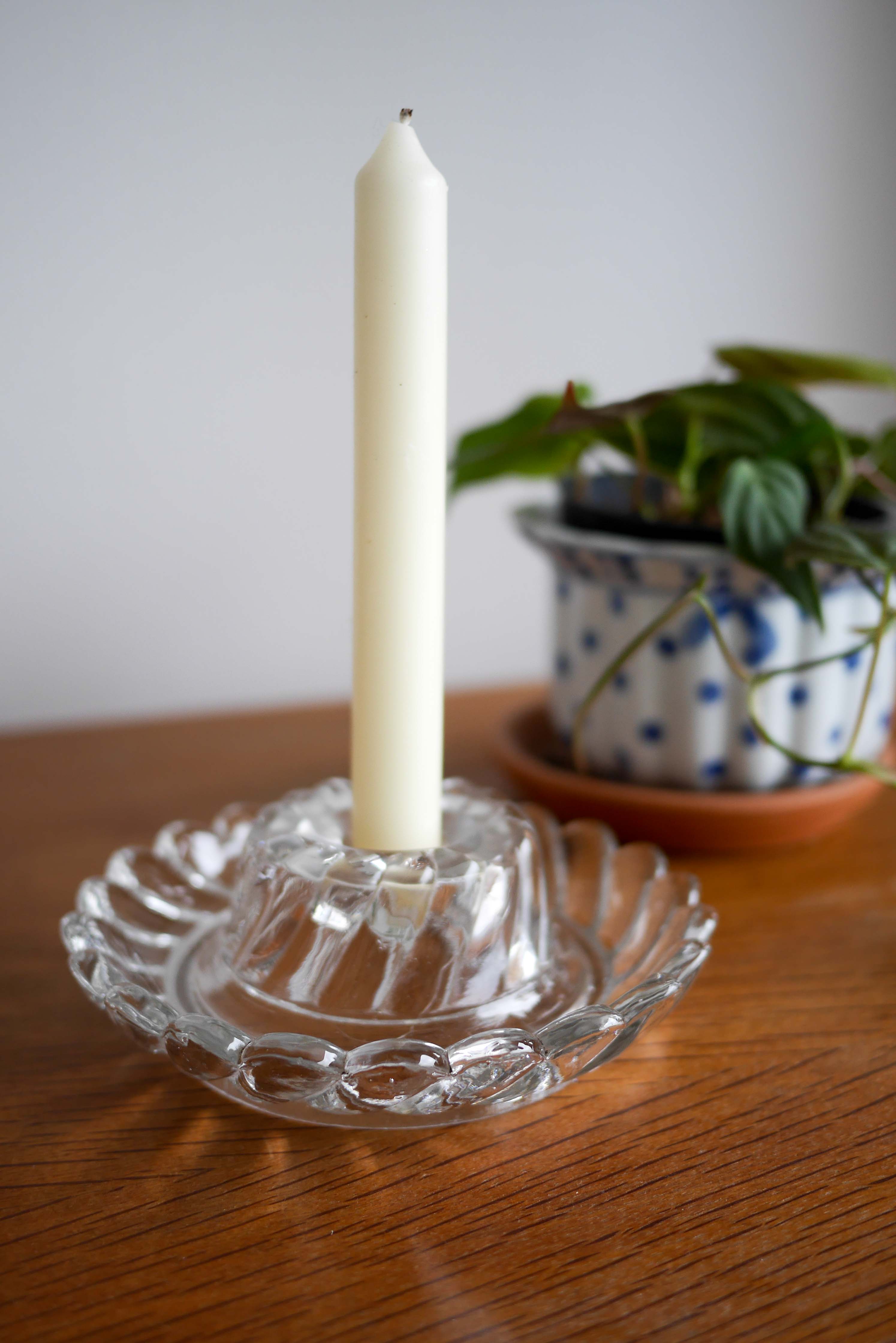 Glass candlestick