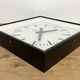 Black Industrial Square Wall Clock from Pragotron, 1970s