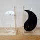 Yin Yang bookends in plexiglass - 1980s postmodern design