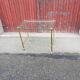 Desserte vintage laiton et 2 plateaux verre