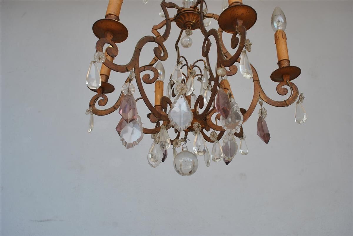 Chandelier pendants golden era end XIX 6 lights