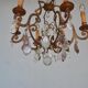 Lustre pampilles doré époque fin XIXème 6 feux