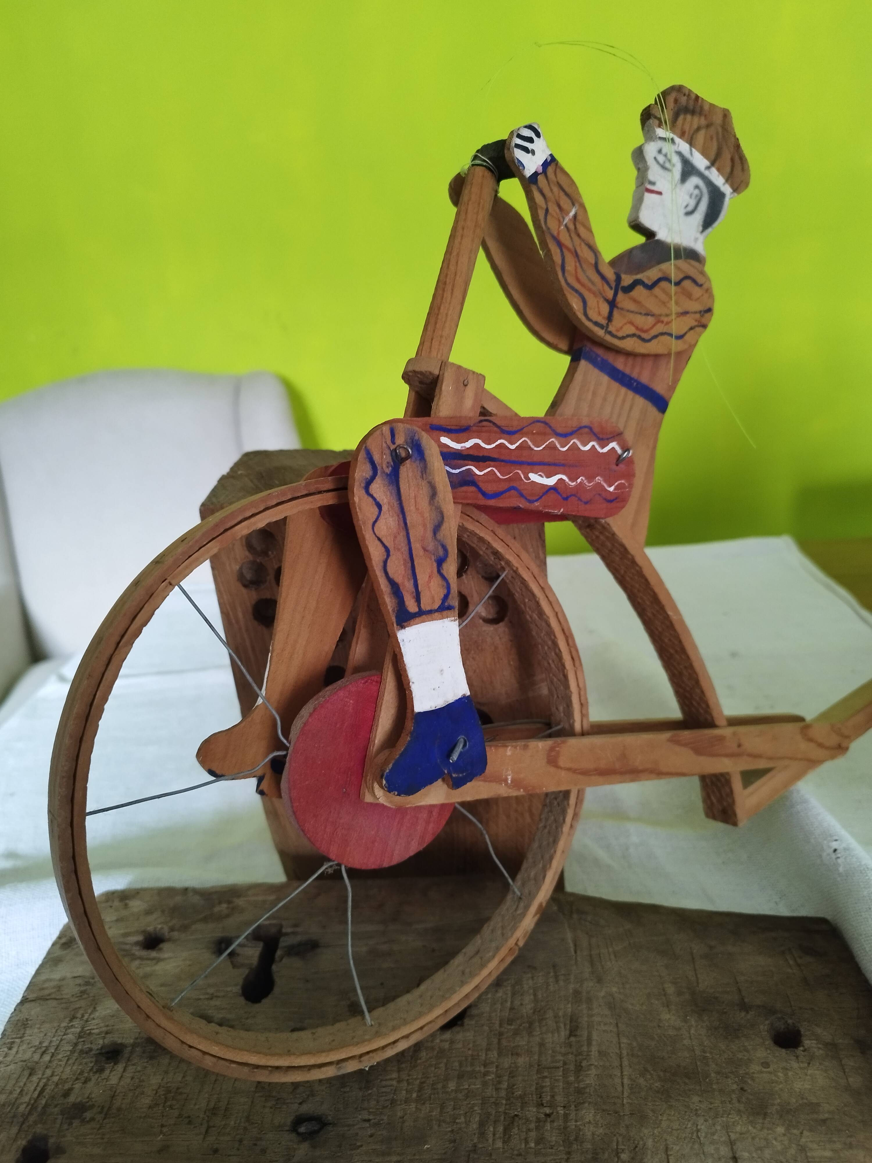 Old wooden push toy