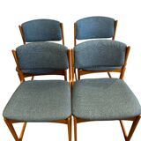 Chaises scandinaves en teck massif Erick Buch 1960