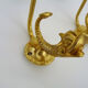Old pair of wall sconces with carp, brass and globe in white opaline. Year 60