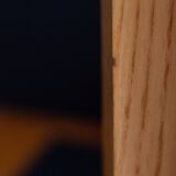 Pied de lampe en bois formant croisillon, années 1970-80