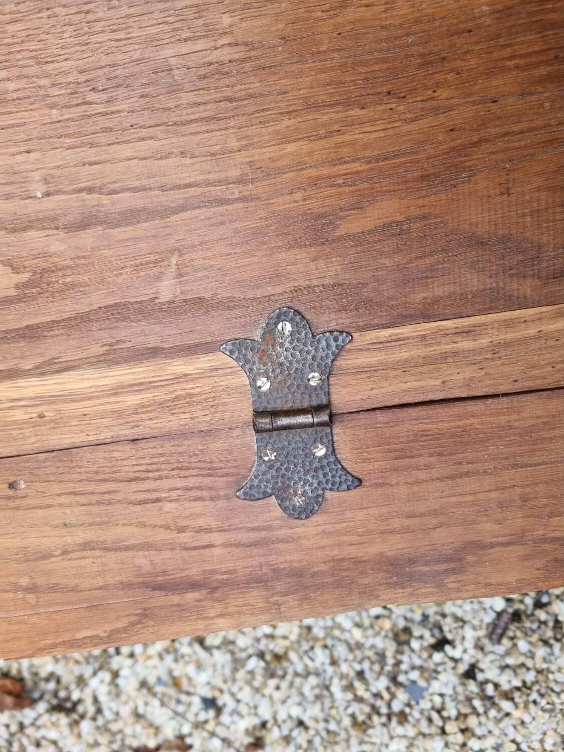 Wooden chest with lion paws