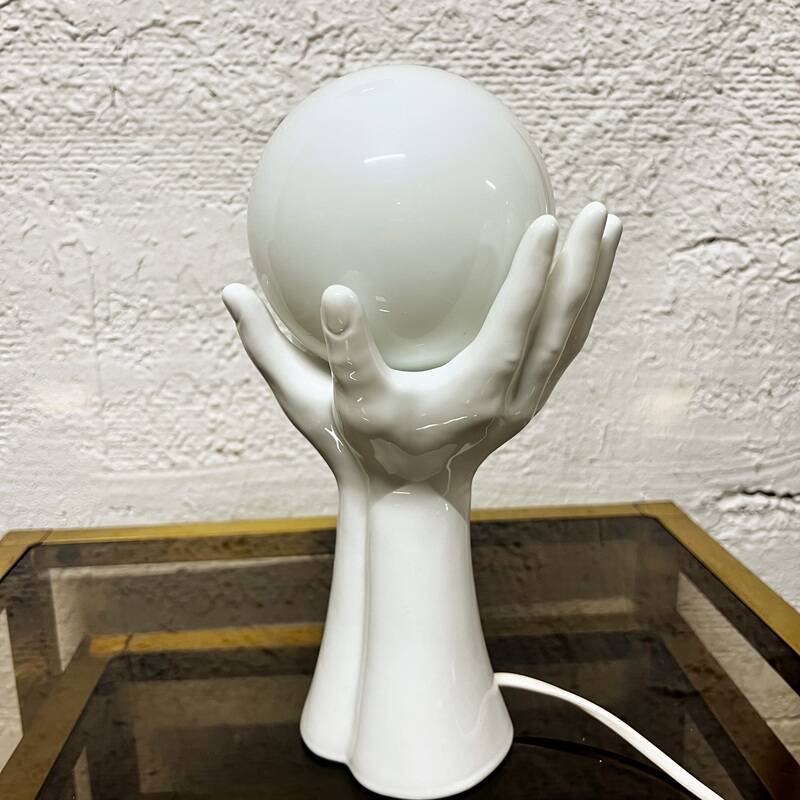 Vintage ceramic hand lamp