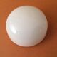 Opaque white glass ceiling lamp with its support