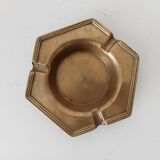 Antique ashtray in solid gilded brass