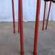 Space Age Stackable Dining Chair / 1970s Red & Black Metal Chair (9 in stoc