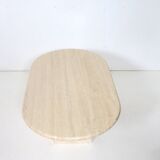 Table basse ovale en travertin taille moyenne
