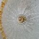 Italian Yellow Large Size Murano Glass Ceiling Fixture, Murano, 1980