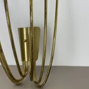 Large brass wall light in stilnovo style, 54 cm, italy, 1950s
