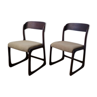 Pair of chairs Baumann sled "60s"