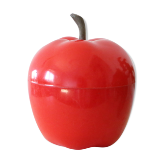 Red apple ice bucket, vintage