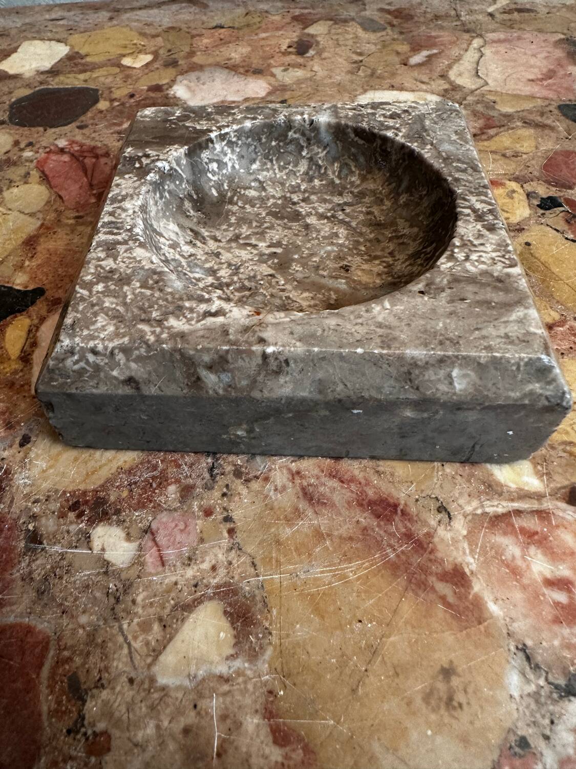 Cendrier en Marbre période Art-Deco 10/10 cm