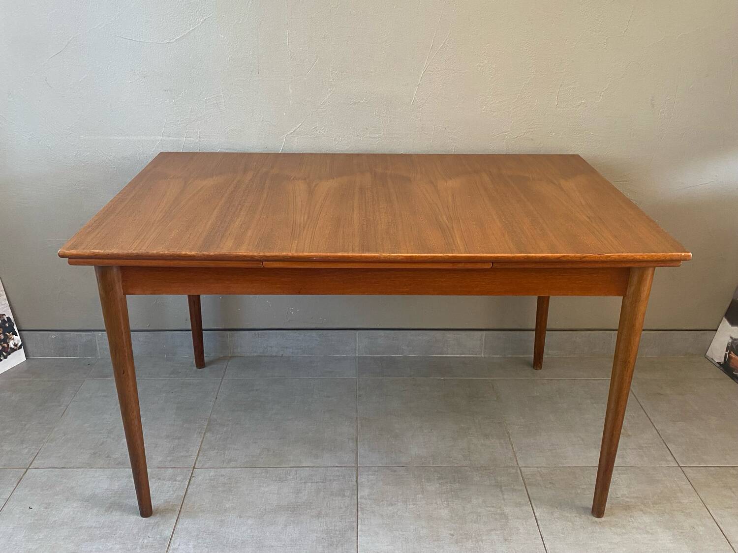 Vintage teak table with extensions