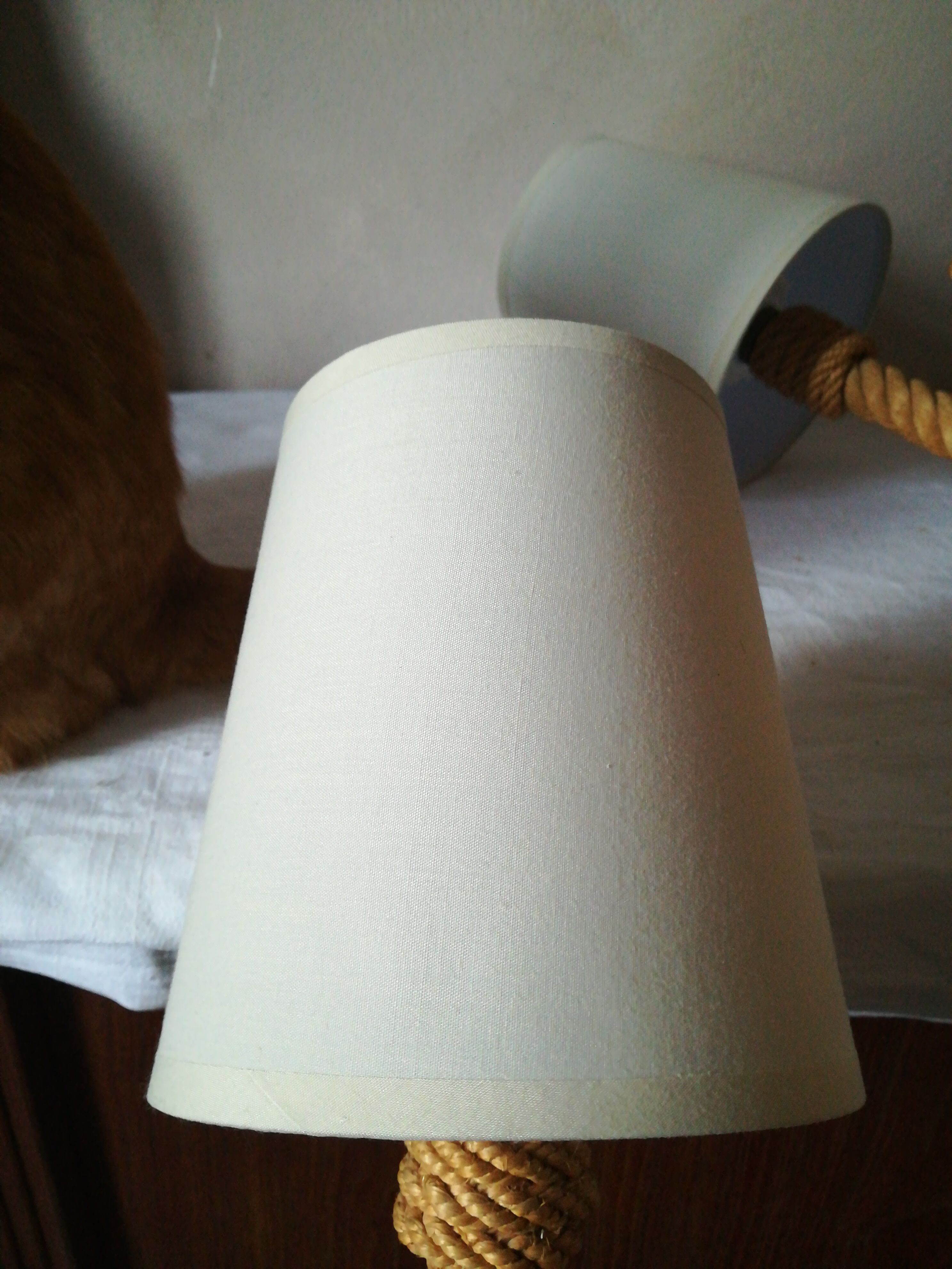 Pair of rope wall sconces