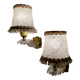 60s gold plexi wall lights