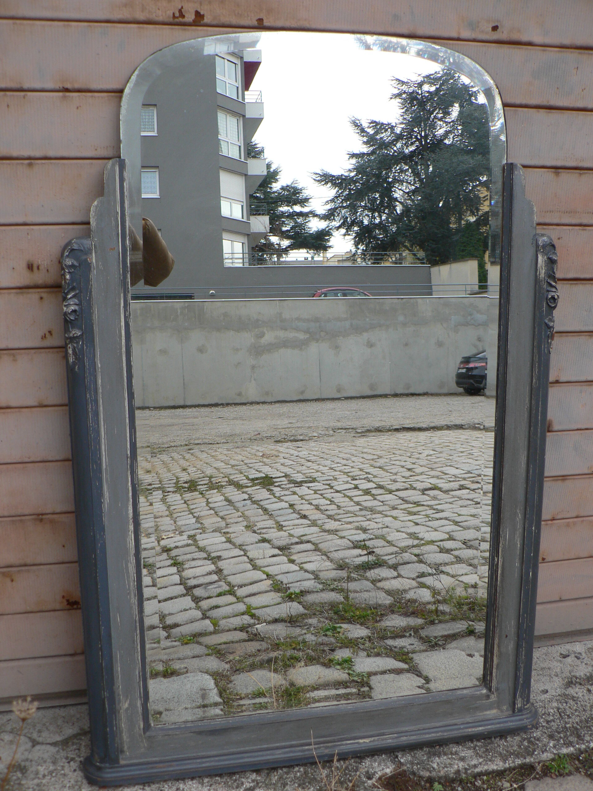 Mirror beveled chimney skated 1925 - 86 x 129 cm