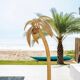 Lampadaire « cocotier/palmier » en rotin