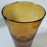 Large bubble glass vase