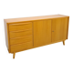 Fineer dressoir met lades en houten handgrepen vintage sideboard
