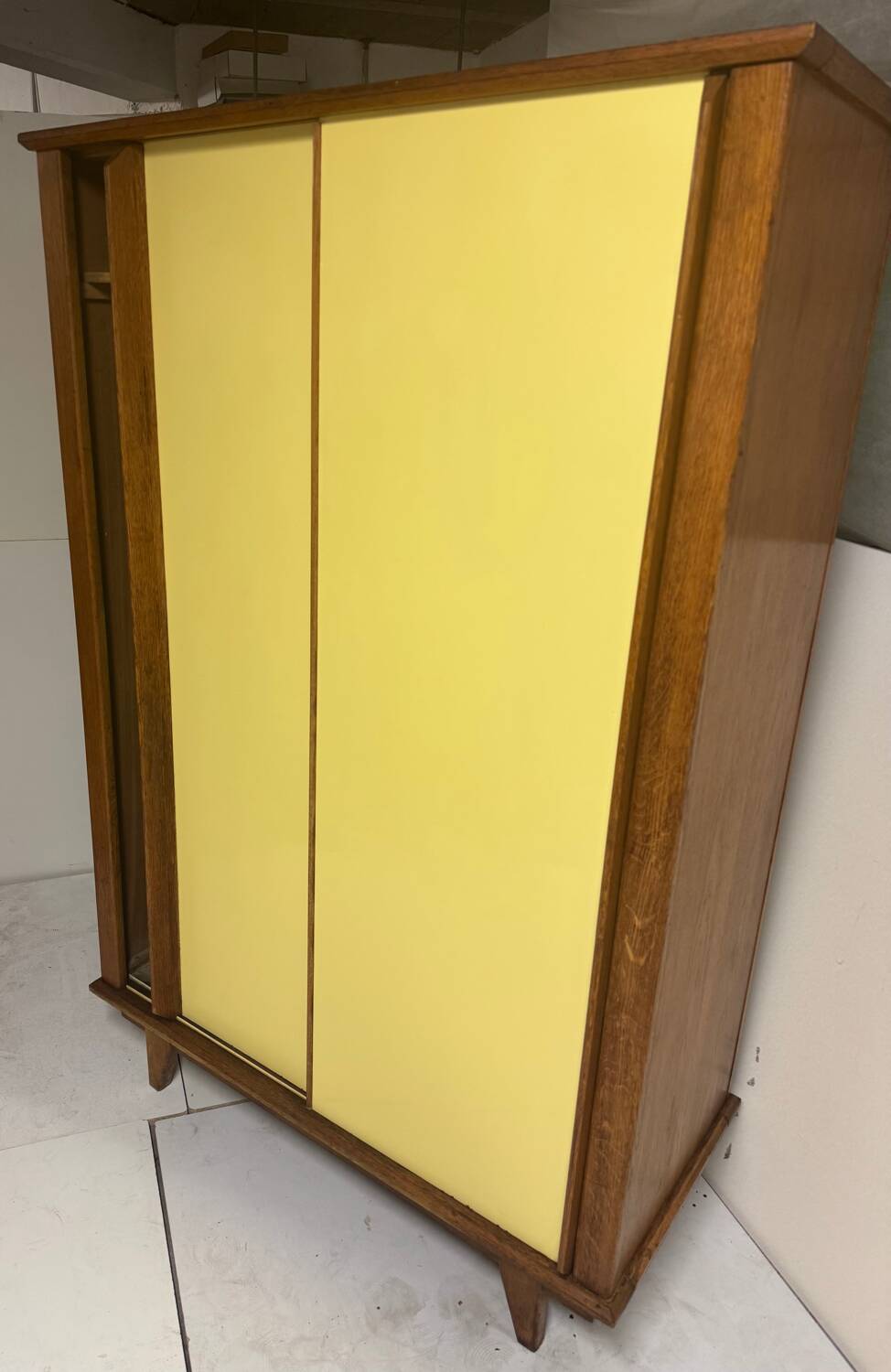 Vintage cabinet with tapered legs
