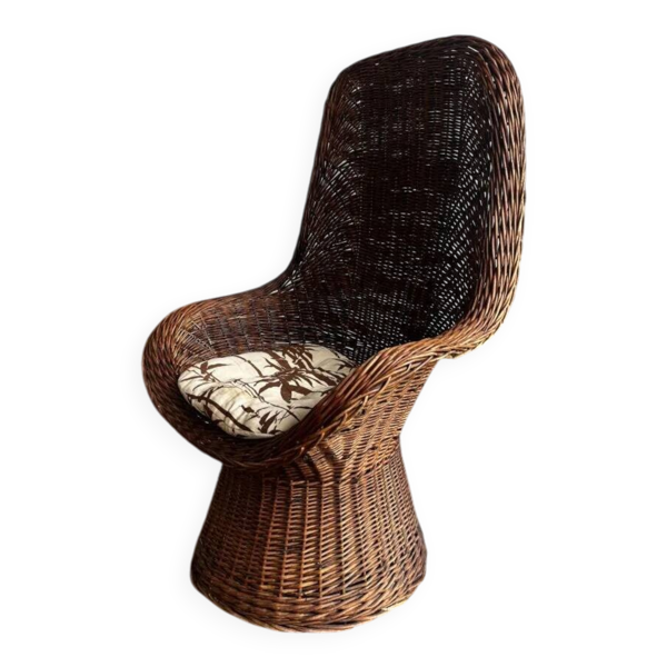 Chaise longue en osier