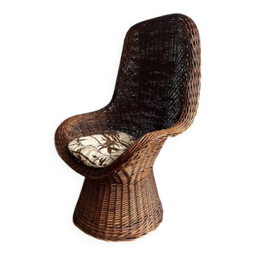 Chaise longue en osier
